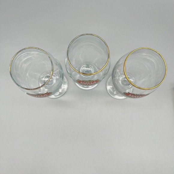 Stella Artois Chalice Beer Glasses Gold Rim 33cl  Set of 3 Barware Man Cave EUC - Picture 3 of 10